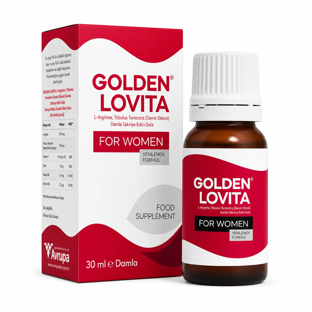 Golden Lovita bayan istek artırıcı damla orijinal ürün görseli